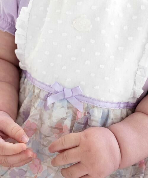 FickleBebe ビッグカラーオパールミニワンピース オーガンジー 花柄 FickleBebe（フィクルベベ）の「ビッグカラーオパールミニ