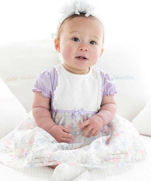 fillot de bebe reduction/フィヨ デュ ベベ ルダクティオン オーガンジー花柄プリントワンピース(70~90cm) パープル系 M(80-90cm) fillot de bebe reduction/フィヨ デュ ベベ ルダクティオン オーガンジー花柄プリントワンピース(70~90cm) パープル系 M(80-90cm)