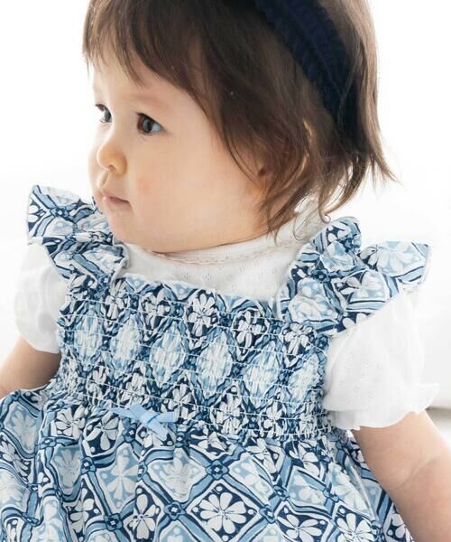 fillot de bebe reduction / フィヨ デュ ベベ ルダクティオン ベビー・キッズウエア | 【お揃い】BeBe復刻アーカイブタイル柄チュニックブルマセット(70~90cm) | 詳細3