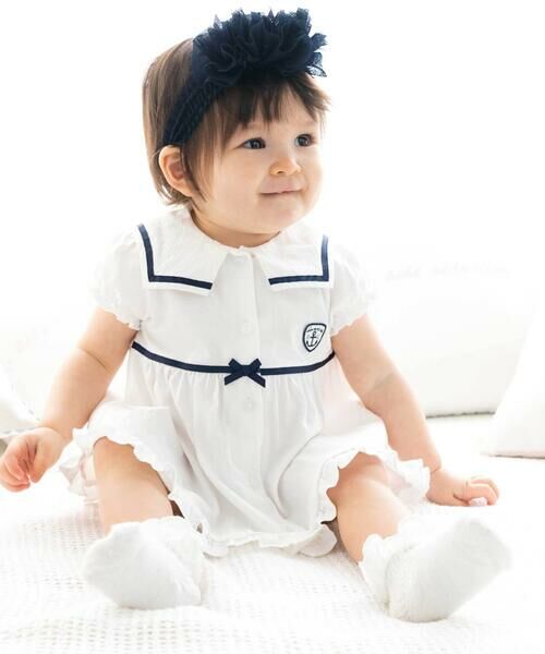 fillot de bebe reduction / フィヨ デュ ベベ ルダクティオン ベビー・キッズウエア | 天竺マリンセーラーブラウス(70~90cm) | 詳細2