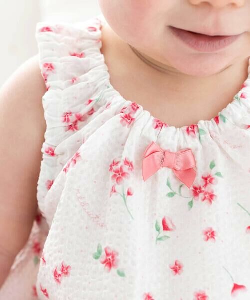 fillot de bebe reduction / フィヨ デュ ベベ ルダクティオン ベビー・キッズウエア | 花柄リップルチュニック(70~90cm) | 詳細2