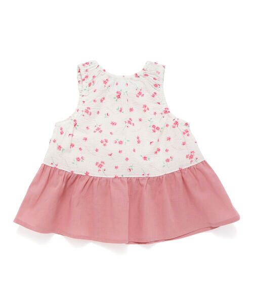 fillot de bebe reduction / フィヨ デュ ベベ ルダクティオン ベビー・キッズウエア | 花柄リップルチュニック(70~90cm) | 詳細4