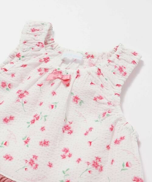 fillot de bebe reduction / フィヨ デュ ベベ ルダクティオン ベビー・キッズウエア | 花柄リップルチュニック(70~90cm) | 詳細5