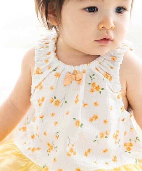 fillot de bebe reduction / フィヨ デュ ベベ ルダクティオン ベビー・キッズウエア | 花柄リップルチュニック(70~90cm) | 詳細11