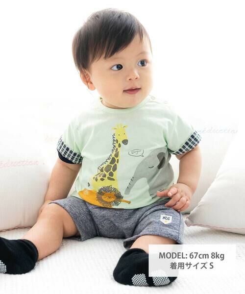 fillot de bebe reduction / フィヨ デュ ベベ ルダクティオン ベビー・キッズウエア | ガーゼ裏毛ワッペン付きパンツ(70~90cm) | 詳細1