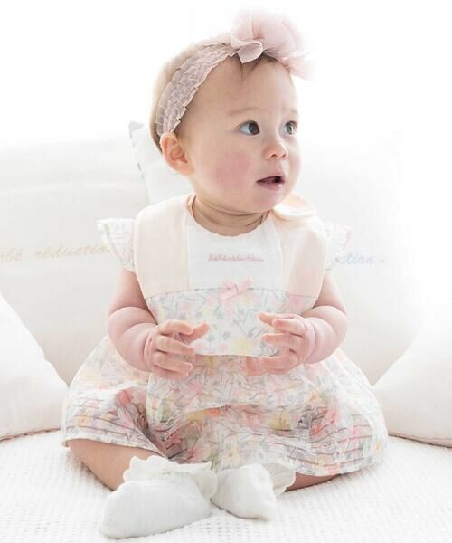 fillot de bebe reduction / フィヨ デュ ベベ ルダクティオン スタイ・ビブ | オーガンジー花柄プリント切り替えスタイ | 詳細1