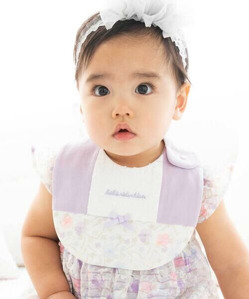 fillot de bebe reduction / フィヨ デュ ベベ ルダクティオン スタイ・ビブ | オーガンジー花柄プリント切り替えスタイ | 詳細7