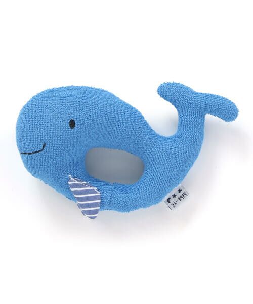 fillot de bebe reduction/フィヨ デュ ベベ ルダクティオン 【日本製】パイルクジラガラガラ ブルー ワンサイズ fillot de bebe reduction/フィヨ デュ ベベ ルダクティオン 【日本製】パイルクジラガラガラ ブルー ワンサイズ
