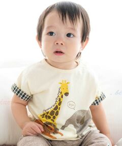 fillot de bebe reduction / フィヨ デュ ベベ ルダクティオン ベビー・キッズウエア | 天竺アニマルプリントTシャツ(70~90cm)