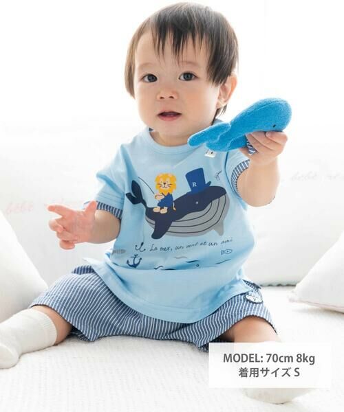 fillot de bebe reduction / フィヨ デュ ベベ ルダクティオン その他トップス | クジラライオン釣りTシャツ(70~90cm) | 詳細1