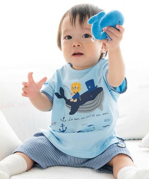 fillot de bebe reduction / フィヨ デュ ベベ ルダクティオン その他トップス | クジラライオン釣りTシャツ(70~90cm) | 詳細2