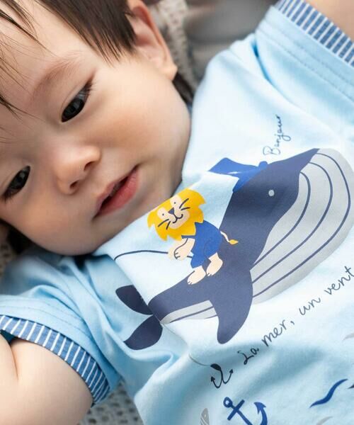 fillot de bebe reduction / フィヨ デュ ベベ ルダクティオン その他トップス | クジラライオン釣りTシャツ(70~90cm) | 詳細3