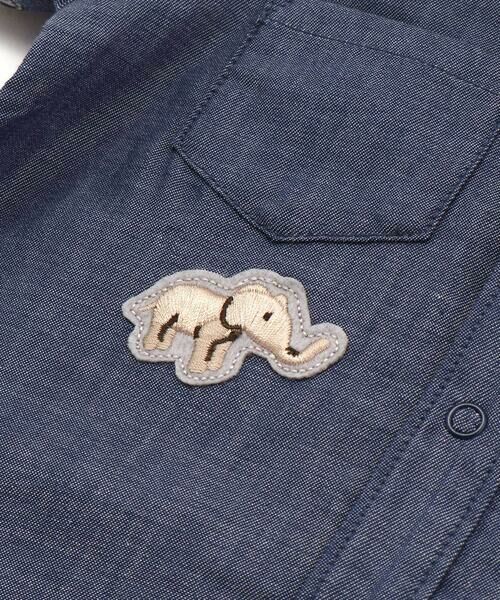 fillot de bebe reduction / フィヨ デュ ベベ ルダクティオン ロンパース | ダンガリーアニマルワッペンカバーオール(70~80cm) | 詳細11