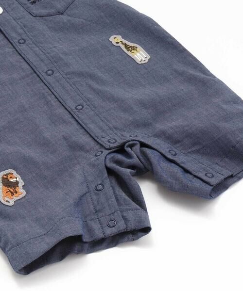 fillot de bebe reduction / フィヨ デュ ベベ ルダクティオン ロンパース | ダンガリーアニマルワッペンカバーオール(70~80cm) | 詳細9