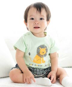 fillot de bebe reduction / フィヨ デュ ベベ ルダクティオン ロンパース | 天竺ライオンプリントカバーオール(70~80cm)