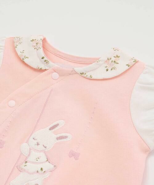 fillot de bebe reduction / フィヨ デュ ベベ ルダクティオン ロンパース | 天竺ウサギパッチ2WAYオール(50~75cm) | 詳細5