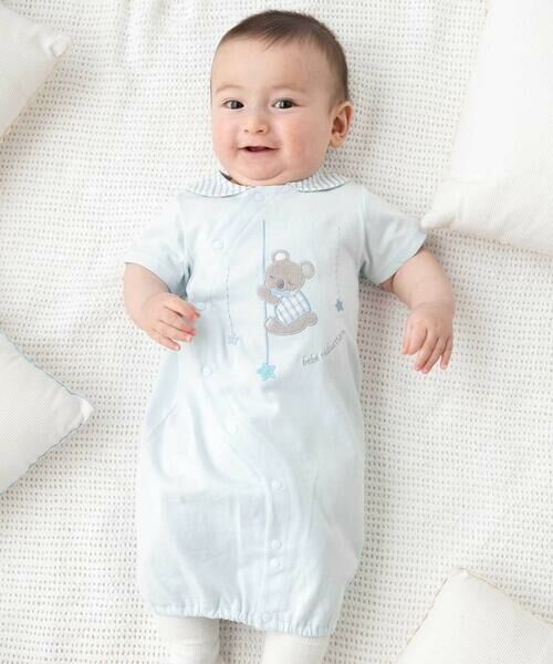 fillot de bebe reduction/フィヨ デュ ベベ ルダクティオン 天竺コアラパッチ2WAYオール(50~75cm) ブルー ワンサイズ fillot de bebe reduction/フィヨ デュ ベベ ルダクティオン 天竺コアラパッチ2WAYオール(50~75cm) ブルー ワンサイズ