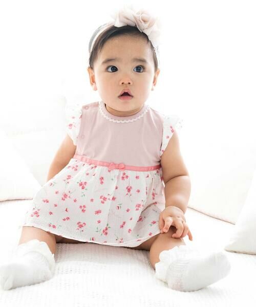 fillot de bebe reduction / フィヨ デュ ベベ ルダクティオン ロンパース | 花柄リップルスカートボディミニ(70~80cm) | 詳細1