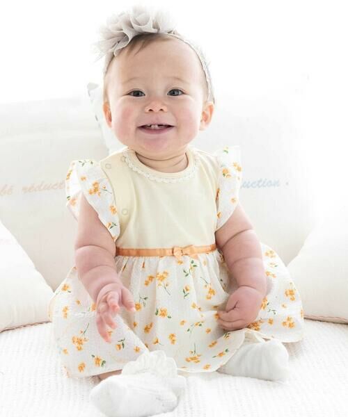 fillot de bebe reduction / フィヨ デュ ベベ ルダクティオン ロンパース | 花柄リップルスカートボディミニ(70~80cm) | 詳細14