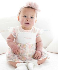 fillot de bebe reduction / フィヨ デュ ベベ ルダクティオン ロンパース | オーガンジー花柄プリントチュニック＋カバーオールセット(70~80cm)