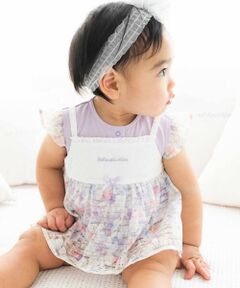 fillot de bebe reduction / フィヨ デュ ベベ ルダクティオン ロンパース | オーガンジー花柄プリントチュニック＋カバーオールセット(70~80cm)