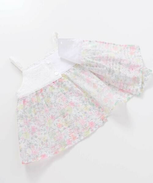 fillot de bebe reduction / フィヨ デュ ベベ ルダクティオン ロンパース | オーガンジー花柄プリントチュニック＋カバーオールセット(70~80cm) | 詳細16