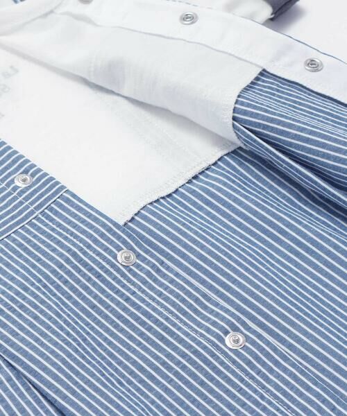 fillot de bebe reduction / フィヨ デュ ベベ ルダクティオン ロンパース | リップルストライプ重ね着カバーオール(70~80cm) | 詳細13