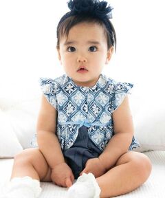 fillot de bebe reduction / フィヨ デュ ベベ ルダクティオン ロンパース | 【お揃い】BeBe復刻アーカイブタイル柄ボディミニ(70~80cm)