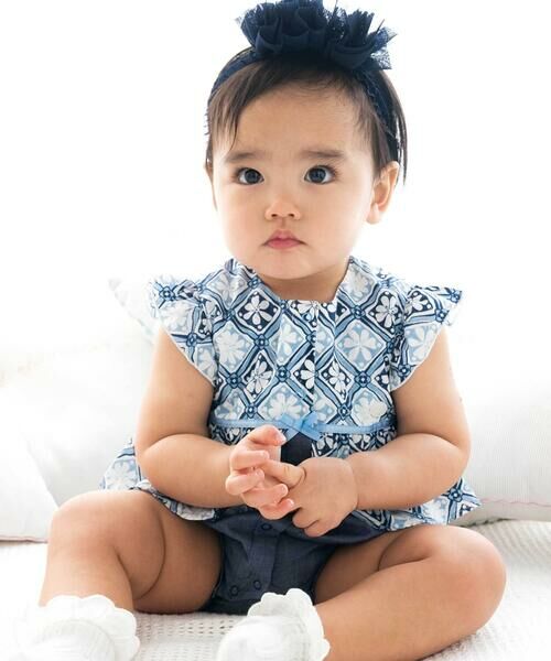 fillot de bebe reduction / フィヨ デュ ベベ ルダクティオン ロンパース | 【お揃い】BeBe復刻アーカイブタイル柄ボディミニ(70~80cm) | 詳細2