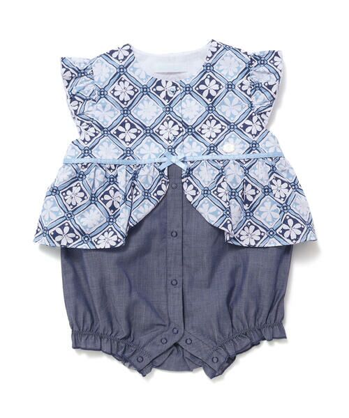 fillot de bebe reduction / フィヨ デュ ベベ ルダクティオン ロンパース | 【お揃い】BeBe復刻アーカイブタイル柄ボディミニ(70~80cm) | 詳細3