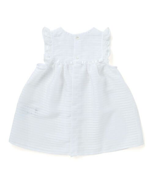 fillot de bebe reduction / フィヨ デュ ベベ ルダクティオン ベビー・キッズウエア | 【日本製】ボーダーサテンオーガンジーエプロン(50~75cm) | 詳細2