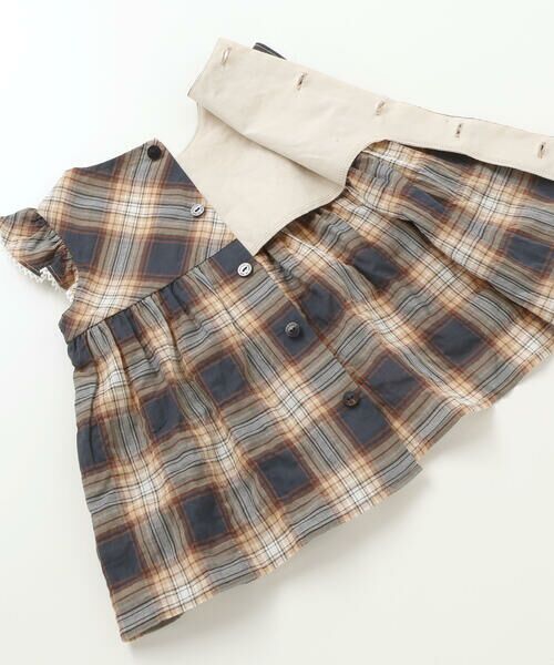 fillot de bebe reduction / フィヨ デュ ベベ ルダクティオン セットアップ | 【お揃い/オーガニック】チェックチュニック＆ブルマセット(70~90cm) | 詳細12