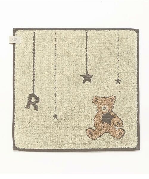 fillot de bebe reduction/フィヨ デュ ベベ ルダクティオン ルウちゃんジャガードハンカチ ベージュ ワンサイズ fillot de bebe reduction/フィヨ デュ ベベ ルダクティオン ルウちゃんジャガードハンカチ ベージュ ワンサイズ