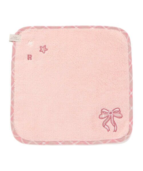 fillot de bebe reduction/フィヨ デュ ベベ ルダクティオン モチーフ刺しゅうパイルハンカチ ピンク ワンサイズ fillot de bebe reduction/フィヨ デュ ベベ ルダクティオン モチーフ刺しゅうパイルハンカチ ピンク ワンサイズ