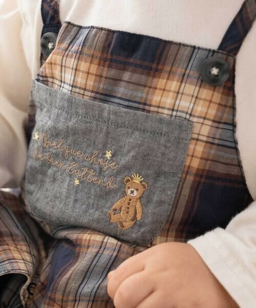 fillot de bebe reduction / フィヨ デュ ベベ ルダクティオン ロンパース | 【お揃い/オーガニック】チェックカバーオール | 詳細2