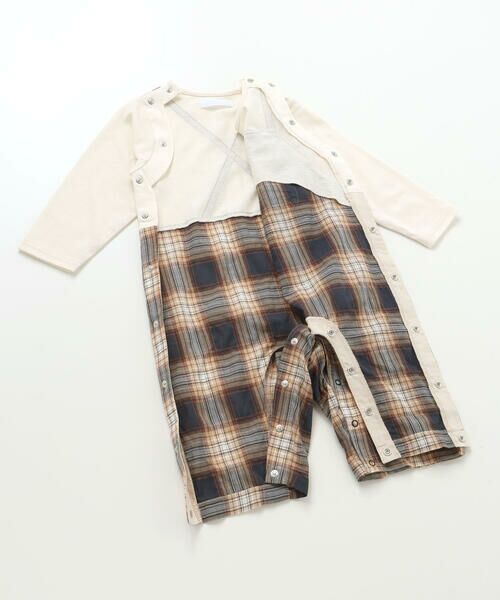 fillot de bebe reduction / フィヨ デュ ベベ ルダクティオン ロンパース | 【お揃い/オーガニック】チェックカバーオール | 詳細7