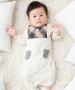 fillot de bebe reduction / フィヨ デュ ベベ ルダクティオン ロンパース | 【お揃い/オーガニック】チェック2WAYオール(50~75cm)