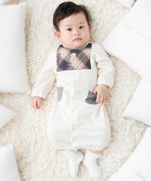 fillot de bebe reduction / フィヨ デュ ベベ ルダクティオン ロンパース | 【お揃い/オーガニック】チェック2WAYオール(50~75cm) | 詳細2