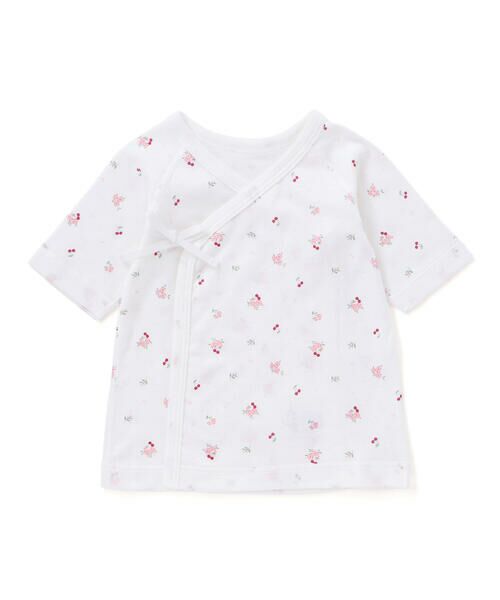 fillot de bebe reduction/フィヨ デュ ベベ ルダクティオン 【日本製】【お揃い】フライス短肌着(50~60cm) ピンク系 ワンサイズ fillot de bebe reduction/フィヨ デュ ベベ ルダクティオン 【日本製】【お揃い】フライス短肌着(50~60cm) ピンク系 ワンサイズ
