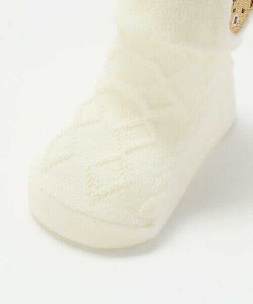 fillot de bebe reduction / フィヨ デュ ベベ ルダクティオン ベビー・キッズグッズ | 折り返しクマ刺しゅうソックス(8~13cm) | 詳細3