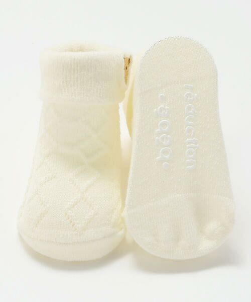 fillot de bebe reduction / フィヨ デュ ベベ ルダクティオン ベビー・キッズグッズ | 折り返しクマ刺しゅうソックス(8~13cm) | 詳細5