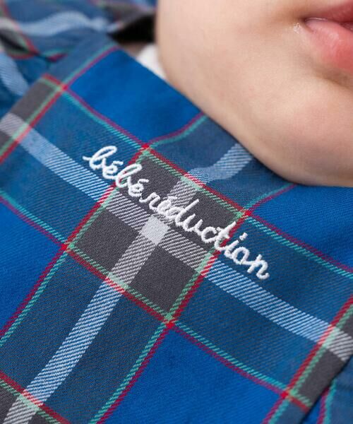 fillot de bebe reduction / フィヨ デュ ベベ ルダクティオン ベビー・キッズウエア | 【お揃い】【神戸タータン×BeBe】ロゴ刺しゅうチュニック+ブルマセット(70~90cm) | 詳細2