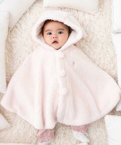 fillot de bebe reduction / フィヨ デュ ベベ ルダクティオン ベビー・キッズウエア | 【お揃い】モコモコ耳付きフードフリースマント(50~90cm)