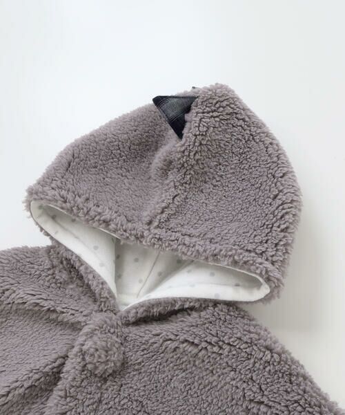 fillot de bebe reduction / フィヨ デュ ベベ ルダクティオン ベビー・キッズウエア | 【お揃い】モコモコ耳付きフードフリースマント(50~90cm) | 詳細25