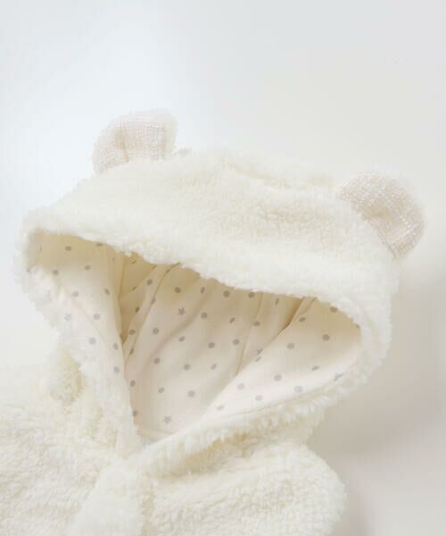 fillot de bebe reduction / フィヨ デュ ベベ ルダクティオン ベビー・キッズウエア | 【お揃い】モコモコ耳付きフードフリースベスト(60~90cm) | 詳細4