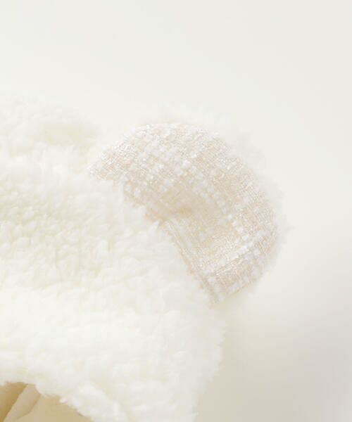 fillot de bebe reduction / フィヨ デュ ベベ ルダクティオン ベビー・キッズウエア | 【お揃い】モコモコ耳付きフードフリースベスト(60~90cm) | 詳細5