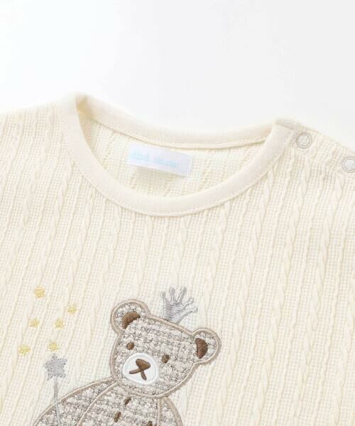 fillot de bebe reduction / フィヨ デュ ベベ ルダクティオン ベビー・キッズウエア | 【お揃い】ケーブルニットクマパッチ長袖Tシャツ(70~90cm) | 詳細7