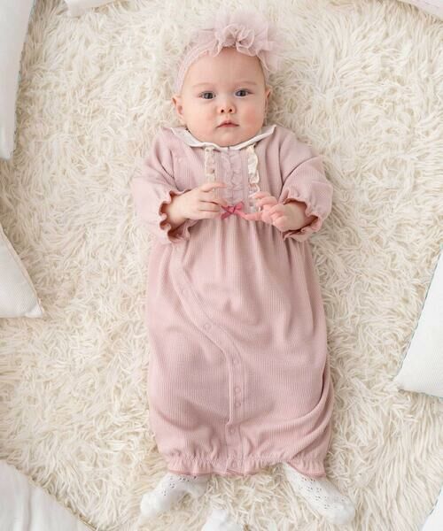 fillot de bebe reduction / フィヨ デュ ベベ ルダクティオン ロンパース | 【お揃い】テレコフェイスチュールフリル2WAYオール(50~75cm) | 詳細2