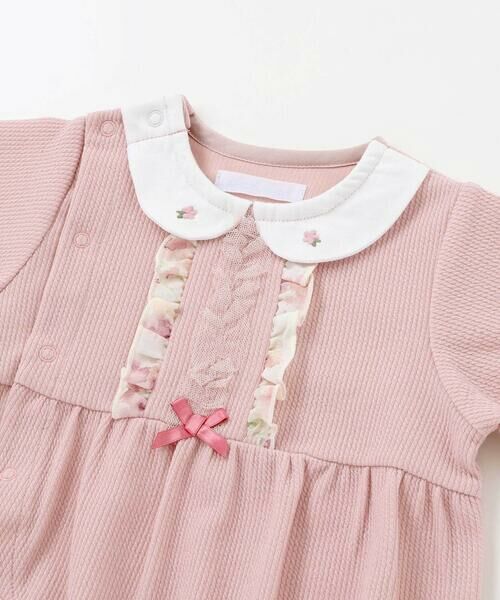 fillot de bebe reduction / フィヨ デュ ベベ ルダクティオン ロンパース | 【お揃い】テレコフェイスチュールフリル2WAYオール(50~75cm) | 詳細7