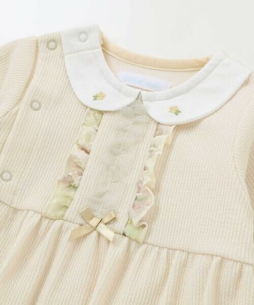 fillot de bebe reduction / フィヨ デュ ベベ ルダクティオン ロンパース | 【お揃い】テレコフェイスチュールフリル2WAYオール(50~75cm) | 詳細17